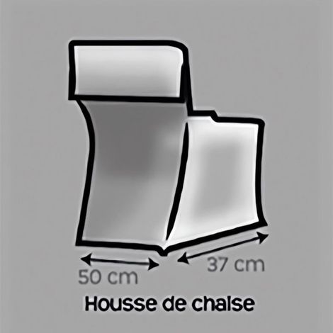 Housse de chaise en coton PANAMA taupe (1/2)