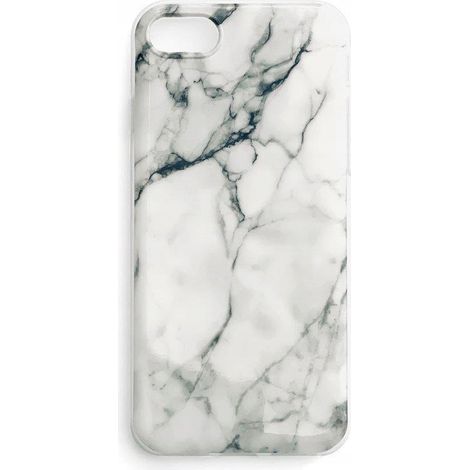 Custodia in gel effetto marmo, cover effetto marmo per Samsung Galaxy S22 Ultra bianca (1/5)