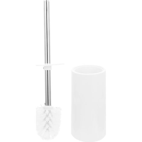 Brosse de toilette KICHOUSE avec support en plastique , à long manche pour usage domestique , élimin (1/5)