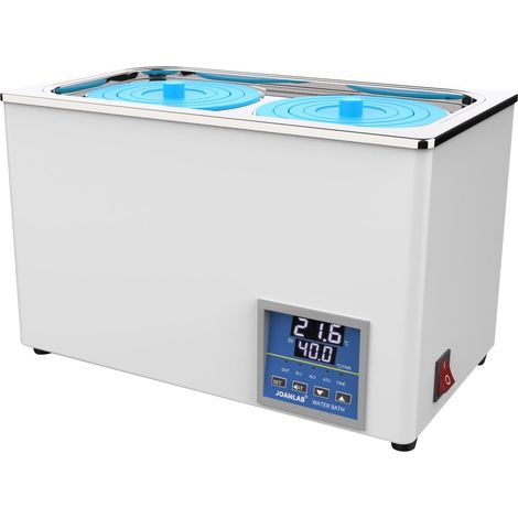Bain-Marie Laboratoire 6L, 600W - Double Ouverture, Acier Inoxydable - Thermostat Numérique ±0,1°C - Minuterie 0-99 Min - Affichage LED (1/5)