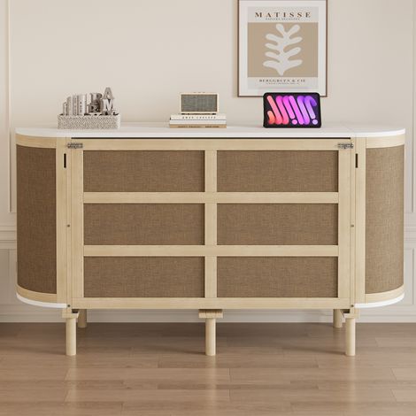 letto contenitore 140x200 salvaspazio rattan legno OKMYHOME (1/5)
