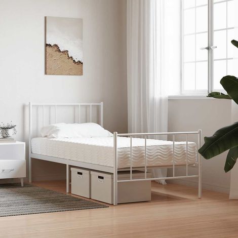Matelas de lit Matelas en mousse blanc 90x220 cm dureté H2 H3 CFW167710 CFW276542 (1/5)