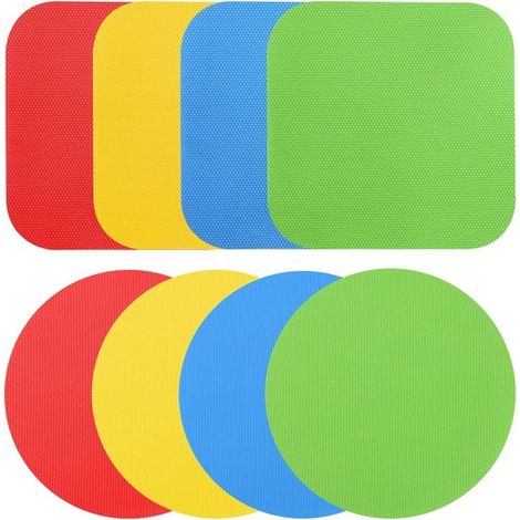 Juego de 8 piezas, Almohadillas de agarre para abrir frascos, Agarre de goma, Manos débiles, Abrefrascos, Abrelatas, Abrefrascos de goma (1/5)