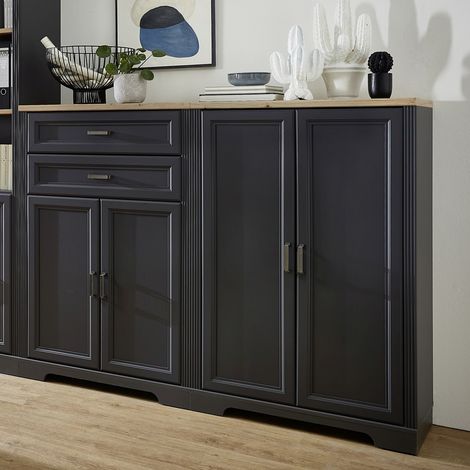 Aktenschrank Set JÜLICH-36 in Graphit mit Artisan Eiche Nb. (1/5)