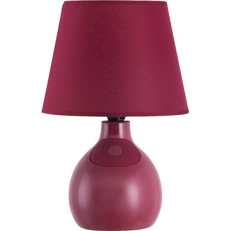 Lampe de chevet Rabalux Ingrid 4478 couleur bordeaux E14 (1/3)