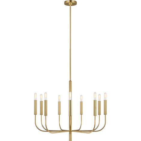 Lampadario a 9 luci Elstead Brianna, ottone brunito, attacco E14 (1/5)