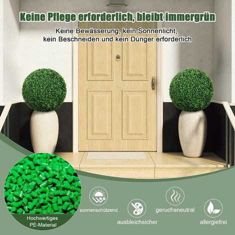 Set di 2 palline di bosso palline di bosso arte topiaria resistente ai raggi uv pianta artificiale pianta decorativa verde scuro 88305926 88305926 88305926 88305926 88305926 88305926 88305926 88305926