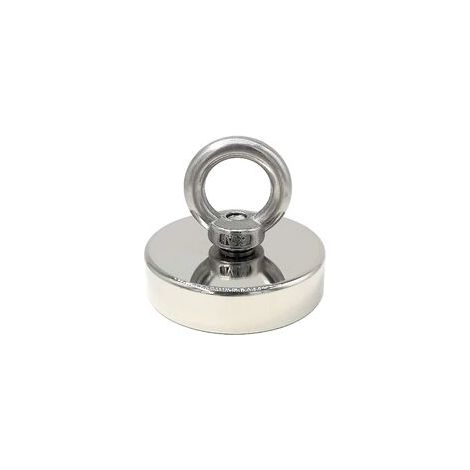 CREA Aimant Néodyme Super Fort 120 Kg - Aimants Puissants - Idéal Pour La Pêche Magnétique - 60 Mm Avec Neo (1/4)