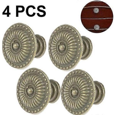 Ensemble de 4 boutons de tiroir en bronze vintage, poignées de porte de placard rétro de 24 mm (1/4)