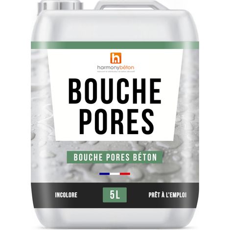 Harmony Beton – Bouche-pores béton imperméabilisant hydrofuge 5 L – Protection hydrofuge préventive – Accroche et finition lisse – Pour supports béton intérieurs