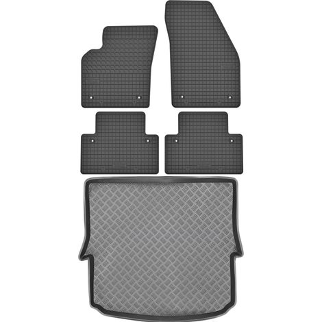 Juego de alfombrillas de goma para coche y alfombrilla para maletero para Volvo S40 II Sedán (2004-2007).