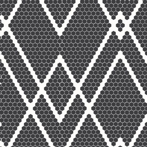 Mosaïque Art factory hexagone motif ZIGZAG Satiné boite de 1 m2 Satiné boite de 1 m2 - Mosaïque Hexagone 2.6x2.2 cm Noir et Blanc - boîte de 1 m2 - M (1/2)