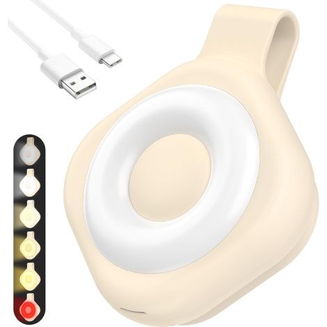 Lampe magnétique rechargeable pour badge d'infirmières – avec 6 niveaux de luminosité et 3 réglages de couleur, mains libres, indispensable pour les quarts de nuit, peut également être utilisée comme (1/5)