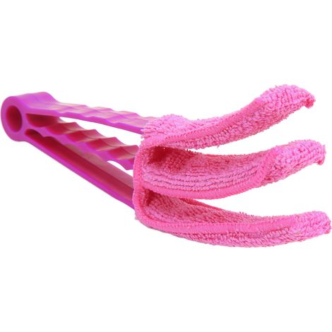 Chiffon Microfibre Multiusage Nettoyage Poussière pour Bouches d'Aération Voiture, Fenêtres, Stores, Volets, Ventilateur, Rouge Rosé (1/5)