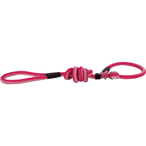 Laisse lasso corde fluo rose et fuchsia Taille : T3