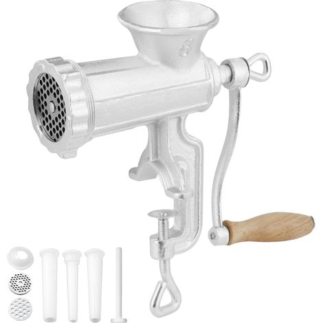 Hachoir à viande manuel, fonte, hauteur 4,2 po, largeur 6,3 po, profondeur 4,2 po, poids 5,6 lb (1/5)