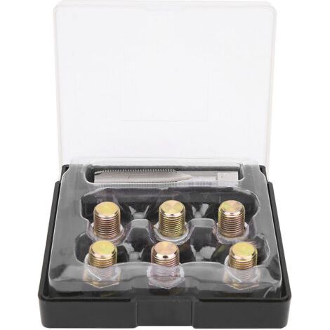 Kit de réparation de filetage de robinet, bouchon de vidange d'huile M13 x 1.25MM, vis de carter d'huile, outil de refiletage (1/4)