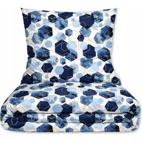 Bettwäsche-Set 160x200 100% dicke Baumwolle 3-teilig Polierte Premium-Qualität