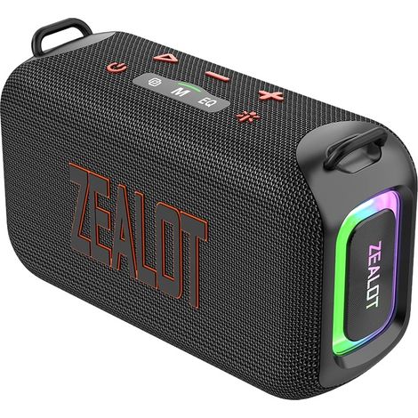 Tragbarer Bluetooth-Lautsprecher, 50W Ausgang, IPX6 wasserdicht, Schwarz (1/2)