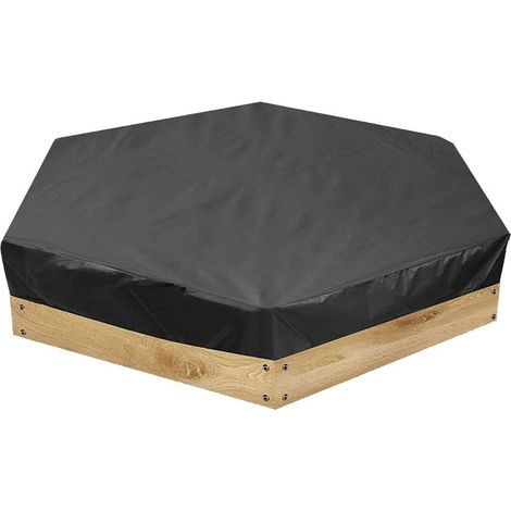 Housse de Bac à Sable pour Enfants, Bache bac à Sable, Bac a Sable avec Couvercle, pour Enfants en Tissu Polyester 190T Jardin ExtéRieur Décontracté, Imperméable, Résistant au Froid (180x150x20cm) (1/5)