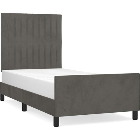Maison Exclusive - Giroletto senza Materasso Grigio Scuro 80x200 cm Velluto (1/5)