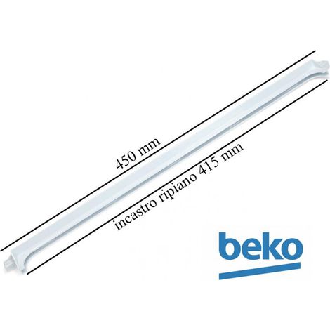 PROFILO POSTERIORE MENSOLA RIPIANO FRIGORIFERO BEKO 45CM ORIGINALE