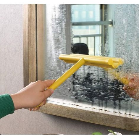 Glass shower squeegee, wiper with suction cup, 15 mm soft contact surface, removable suction cup, bathroom, kitchen, living room (1/3)