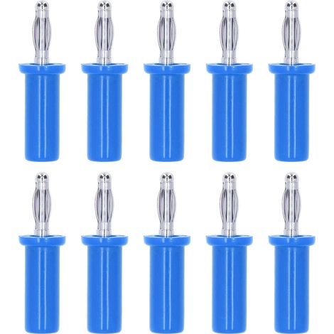 10 Stück Laternen-Bananenstecker, Messing, ABS, gelöteter Lautsprecheranschluss für elektronische Instrumente, 4 mm, blau (1/5)
