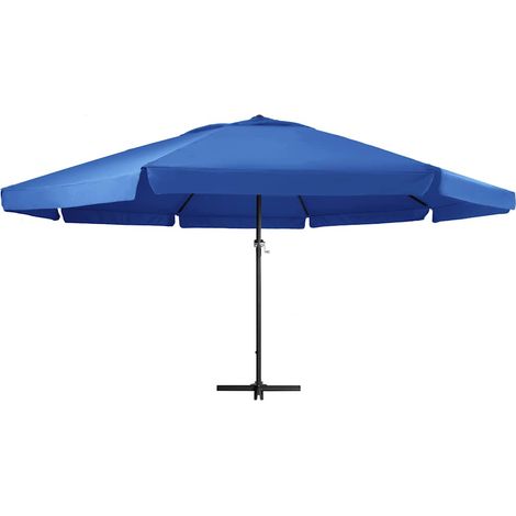 Maison Exclusive - Parasol de jardin avec mât en aluminium 500 cm bleu azuré (1/5)