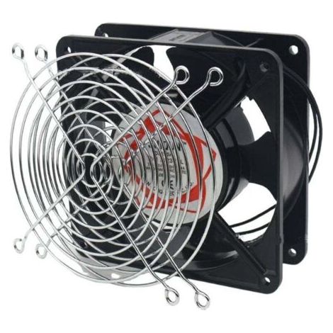 Ventilateur axial pour cassette de cheminée, insérable, haute température, de pales métalliques, silencieux et universel. 120 x 120 x 38 mm