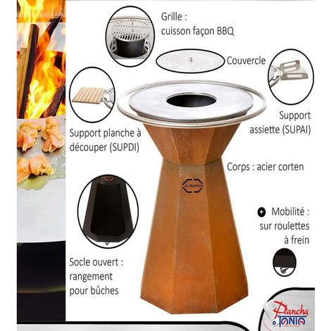 Edelstahlrost Ø28 cm Le Churrasco für Brasero Ø70 cm - GIBBQØ28 (1/3)
