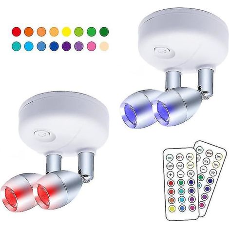 Spot extérieur sans fil à batterie, télécommande incluse, angle d'éclairage réglable, finition blanche, étanche et moderne pour jardin ou terrasse. (1/4)