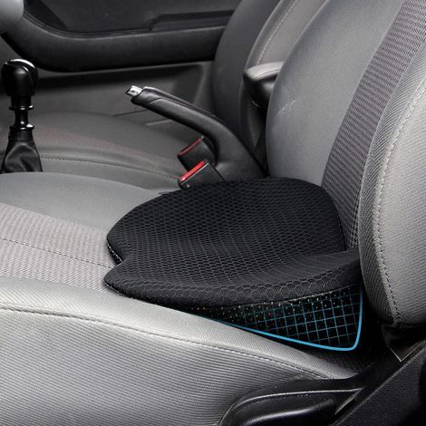 Coussin de siège de Voiture en Mousse à mémoire de Forme – Coussins de siège de Voiture pour la Conduite (Noir)