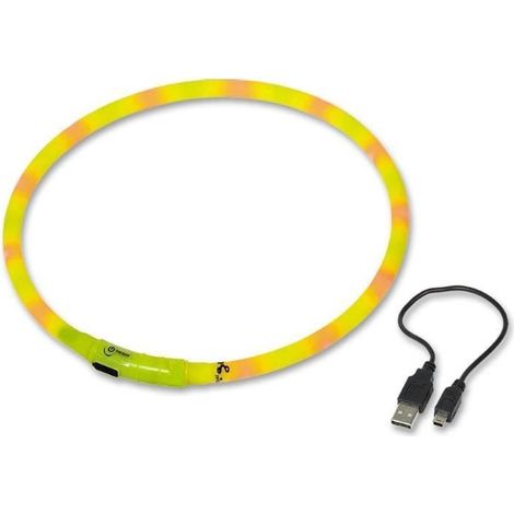 Nobby LED Leuchthalsband Visible gelb für Hunde mit kurzem Fell Halsbänder (1/2)