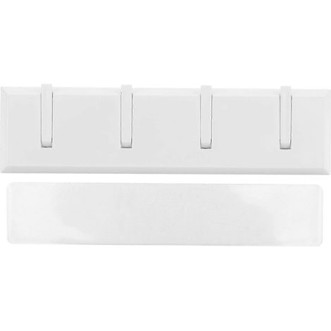 Elegante appendiabiti a parete con ganci retrattili per un design salvaspazio, perfetto per cucina e bagno, con bordi arrotondati. (1/5)