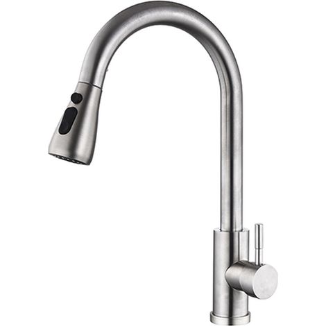 Rubinetto Monocomando Fontastock Grigio Acciaio inossidabile Ceramica Forma a C