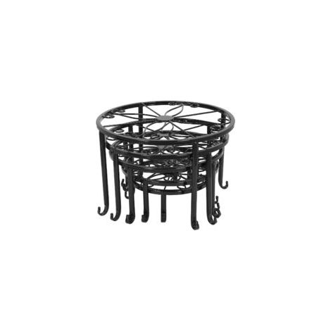 Support de plantes en métal Lot de 5 Conception à 3 points Protection sol avec coussinet Pour pots intérieurs et extérieurs (1/5)