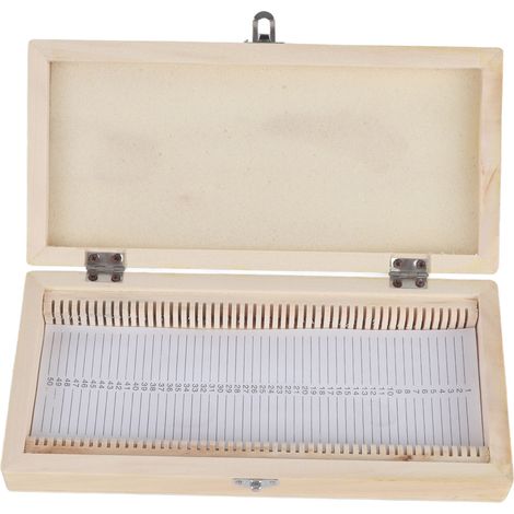 50PCS Biology Glass Prepared Microscope Slides Specimens Wooden Slide Storage Box Case (1/5)