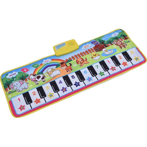 Tapis de musique pour enfants, ludique, antidérapant, stable, pliable, avec clavier et jouets de danse pour enfants (1/5)