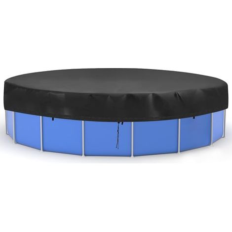 Round Pool Cover UV Protection Cover Oxford 420D Black (1/5)