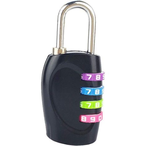 Serrure à combinaison réinitialisable à 4 chiffres, cadenas combiné étanche pour l'école, la salle de sport, le casier, la clôture, le portail, l'armoire, la boîte à outils (Multi-Ⅰ) (1/5)