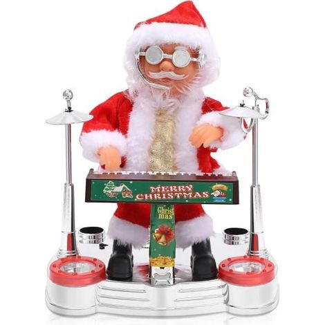 Père Noël Automate Musical et Dansant - Jouant du Piano - Décoration de Noël Animée et Festive - Cadeau Enfant (1/4)