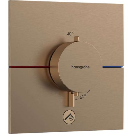 Hansgrohe ShowerSelect Comfort - Grifo de bañera termostático empotrado, bronce cepillado 15575140 (1/3)