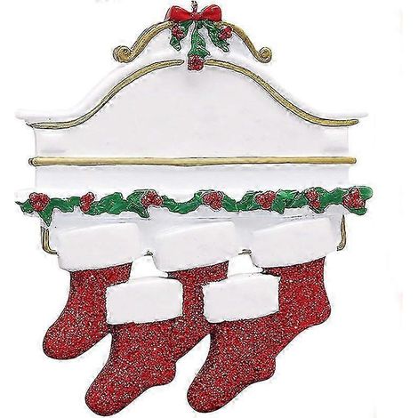 Chaussettes de Noël, plaque nominative pour la maison, décorations de Noël personnelles et familiales à faire soi-même, pendentif de Noël en résine à faire soi-même, décoration pour sapin de Noël (1/5)