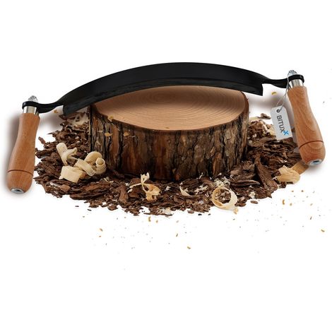 Bituxx Zugmesser für Holz Ziehmesser Schäleisen Zieheisen gebogen 10" (1/5)