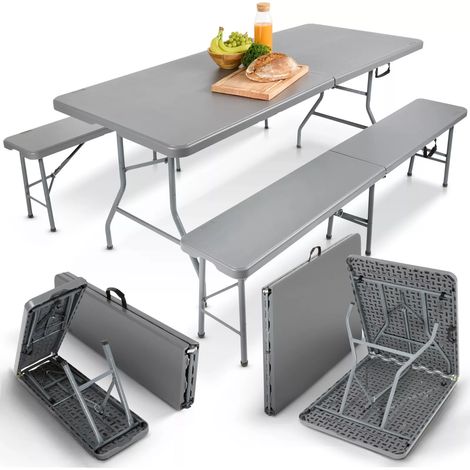 AREBOS Set tenda da birra Set da campeggio da 3 pezzi Gruppo sedute pieghevole (1/5)