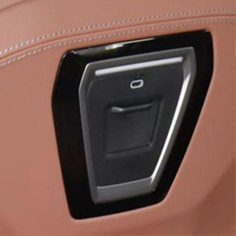Panneau de garniture de dossier de siège auto pour BMW Série 5 G60 G68 2024-2026 B, cache-prise USB de dossier de siège 52105A20CA7 52105A58AE7 (1/5)