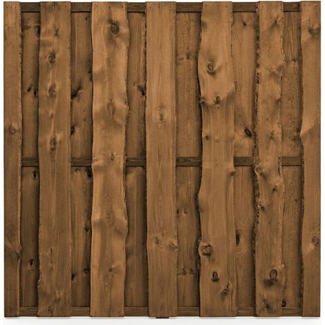 Panneau claustra occultant bois foncé 180 x 180 cm (1/5)