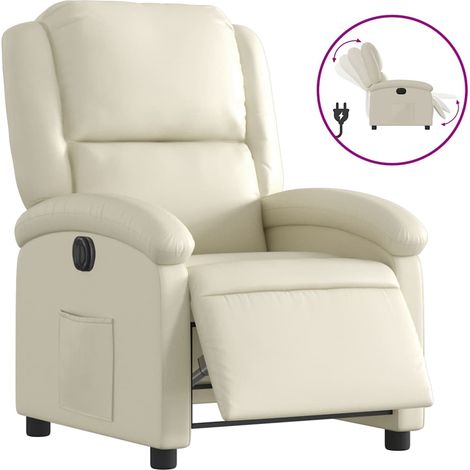 Maison Exclusive - Relaxsessel Elektrisch Creme Kunstleder