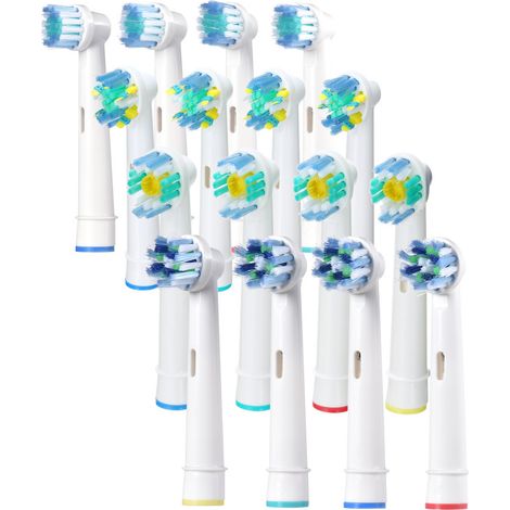 Irovami Têtes brosse à dents Oral-B – lot 16, compatibles, nettoyage et blanchiment